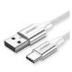 Εικόνα της Kαλώδιο Ugreen Nylon Braided USB 2.0 to USB-C 3m Silver 60409