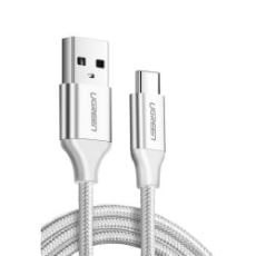 Εικόνα της Kαλώδιο Ugreen Nylon Braided USB 2.0 to USB-C 3m Silver 60409