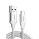 Εικόνα της Kαλώδιο Ugreen Nylon Braided USB 2.0 to USB-C 3m Silver 60409