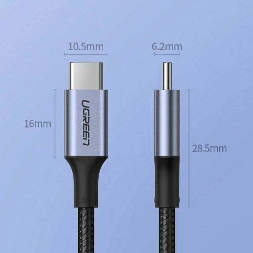 Εικόνα της Kαλώδιο Ugreen US316 USB-C to USB-C PD 100W 1m Black 70427