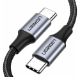 Εικόνα της Kαλώδιο Ugreen Nylon Braided USB-C to USB-C 1m Black 50150
