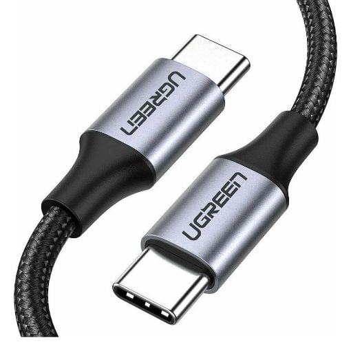 Εικόνα της Kαλώδιο Ugreen Nylon Braided USB-C to USB-C 2m Black 50152