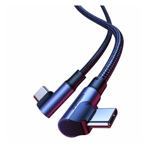 Εικόνα της Kαλώδιο Ugreen US335 Right Angle USB-C to USB-C 100W PD 1m Gray 70696
