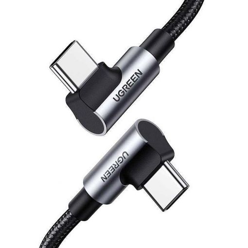 Εικόνα της Kαλώδιο Ugreen US335 Right Angle USB-C to USB-C 100W PD 1m Gray 70696