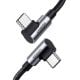 Εικόνα της Kαλώδιο Ugreen US335 Right Angle USB-C to USB-C 100W PD 1m Gray 70696