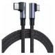 Εικόνα της Kαλώδιο Ugreen US335 Right Angle USB-C to USB-C 100W PD 1m Gray 70696