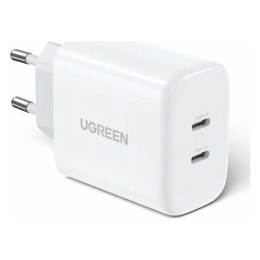 Εικόνα της Φορτιστής Ugreen Dual USB-C PD 40W White 10343