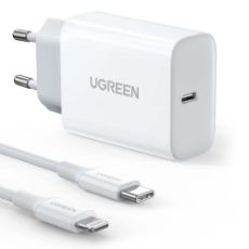 Εικόνα της Φορτιστής Ugreen CD137 USB-C PD 20W & Lightning Cable 1m White 50698