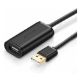 Εικόνα της Καλώδιο Προέκτασης USB 2.0 Ugreen 5m Black 10319