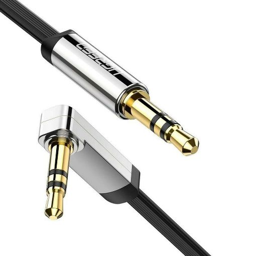Εικόνα της Καλώδιο Ugreen Angled Flat Audio 3.5mm M/M 1.5m Black 10598