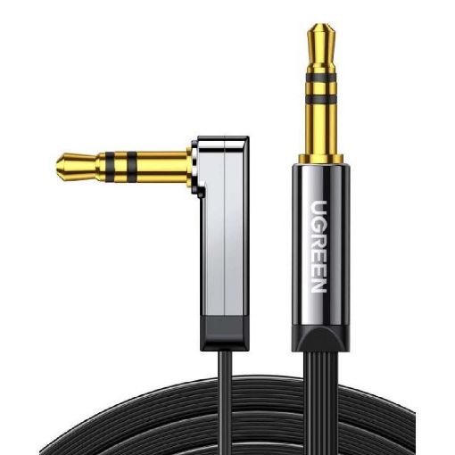 Εικόνα της Καλώδιο Ugreen Angled Flat Audio 3.5mm M/M 1.5m Black 10598