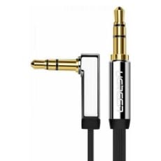 Εικόνα της Καλώδιο Ugreen Angled Flat Audio 3.5mm M/M 2m Black 10599