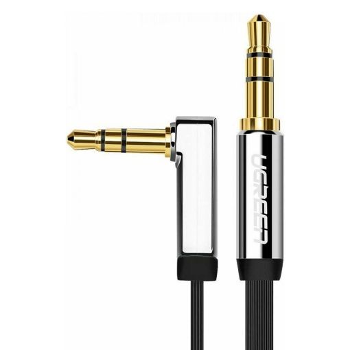 Εικόνα της Καλώδιο Ugreen Angled Flat Audio 3.5mm M/M 2m Black 10599