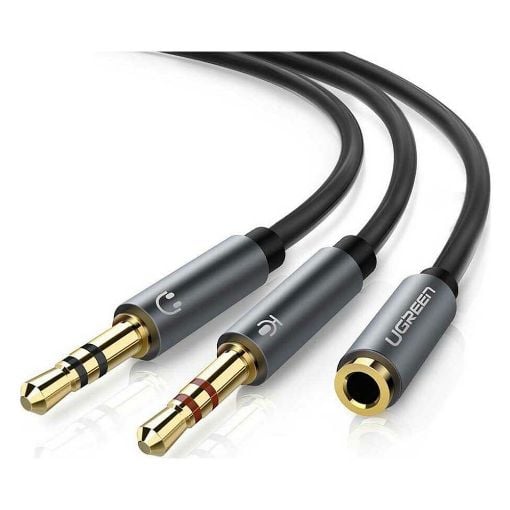 Εικόνα της Καλώδιο Audio Ugreen 3.5mm F/2 x 3.5mm M 0.2m Black 20899