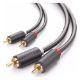 Εικόνα της Καλώδιο Ugreen Audio 2 x RCA M/M 1m Black 30747
