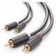 Εικόνα της Καλώδιο Ugreen Audio 2 x RCA M/M 1.5m Black 10517