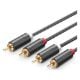 Εικόνα της Καλώδιο Ugreen Audio 2 x RCA M/M 5m Black 10520