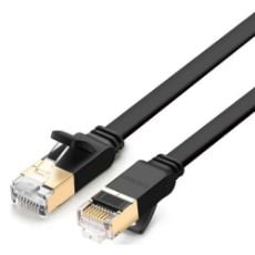 Εικόνα της Καλώδιο Δικτύου Ugreen Pure Copper FTP Flat CAT.7 1m Black 11260