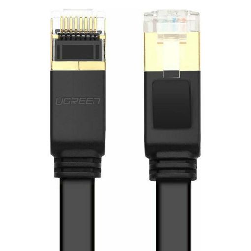 Εικόνα της Καλώδιο Δικτύου Ugreen Pure Copper FTP Flat CAT.7 3m Black 11262