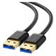 Εικόνα της Kαλώδιο Ugreen USB 3.0 AM to AM 1m Black 10370