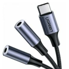 Εικόνα της Adapter Ugreen USB Type-C M to 2 x 3.5mm F Black 30732