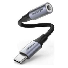 Εικόνα της Headphone Adapter Ugreen USB-C to 3.5mm F με Ενσωματωμένο DAC Chip Black 80154