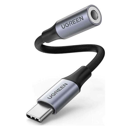Εικόνα της Headphone Adapter Ugreen USB-C to 3.5mm F με Ενσωματωμένο DAC Chip Black 80154