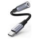 Εικόνα της Headphone Adapter Ugreen USB-C to 3.5mm F με Ενσωματωμένο DAC Chip Black 80154