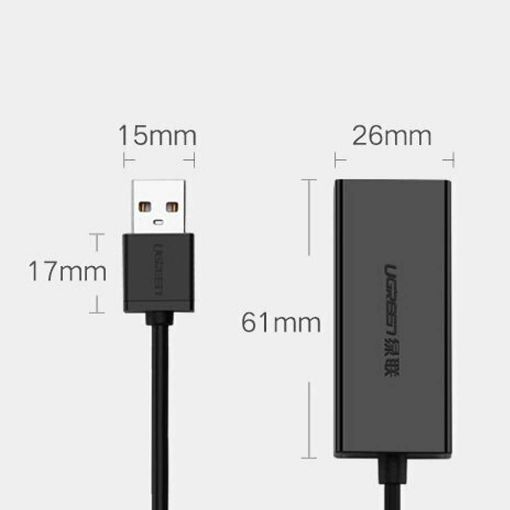 Εικόνα της Adapter Ugreen USB 2.0 to Fast Ethernet Black 20254