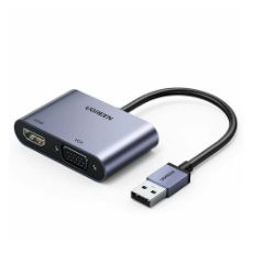 Εικόνα της Adapter Ugreen USB 3.0 to HDMI & VGA Gray 20518
