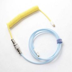 Εικόνα της Καλώδιο Ducky Premicord Type C to USB-A 1.8m Cotton Candy Edition Yellow/Blue DKCC-CCCNC1