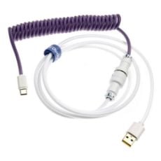 Εικόνα της Καλώδιο Ducky Premicord Type C to USB-A 1.8m Creator Edition White/Purple DKCC-CTCNC1