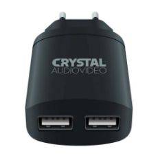 Εικόνα της Φορτιστής Crystal Audio P2-3.4 Dual USB 5V / 3.4A Black
