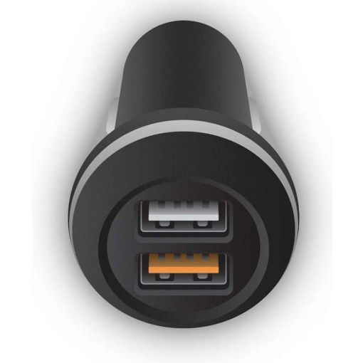 Εικόνα της Φορτιστής Αυτοκινήτου Crystal Audio QC2-3 Dual USB Quick Charger 3.0 Black