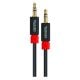 Εικόνα της Καλώδιο Crystal Audio Jack 3.5mm to Jack 3.5mm Black/Red J-MM-0,5