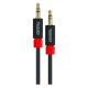 Εικόνα της Καλώδιο Crystal Audio Jack 3.5mm to Jack 3.5mm Black/Red J-MM-1,8