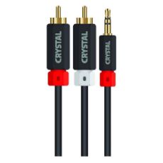 Εικόνα της Καλώδιο Crystal Audio Jack 3.5mm Μ to 2 x RCA Μ 1.8m Black JRC-1.8