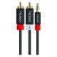 Εικόνα της Καλώδιο Crystal Audio Jack 3.5mm Μ to 2 x RCA Μ 1.8m Black JRC-1.8