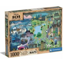 Εικόνα της Clementoni - Puzzle Story Maps Τα 101 Σκυλιά Της Δαλματίας 1000pcs 1260-39665