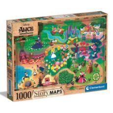 Εικόνα της Clementoni - Puzzle Story Maps Alice In Wonderland 1000pcs 1260-39667
