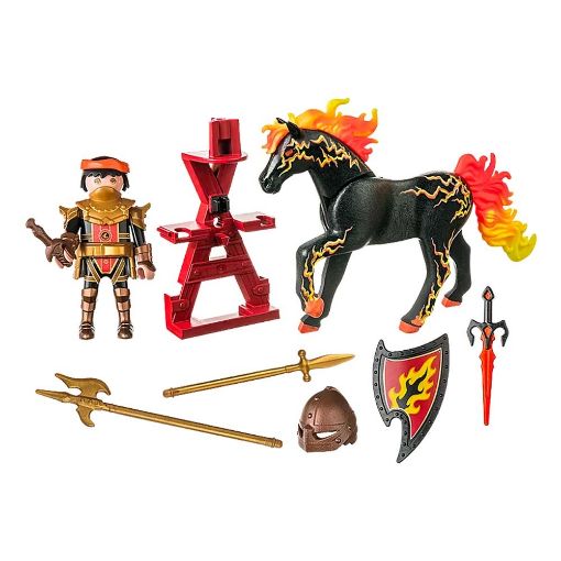 Εικόνα της Playmobil Novelmore - Burnham Raiders, Ιππότης και Άλογο της Φωτιάς 71213
