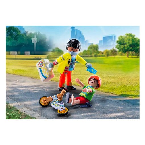 Εικόνα της Playmobil City Life - Διασώστης και Παιδάκι 71245