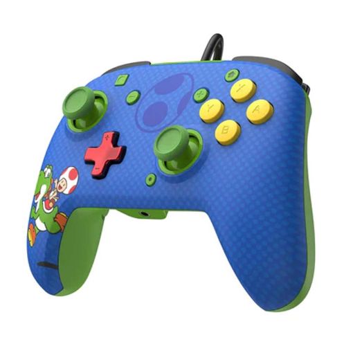 Εικόνα της Wired Controller PDP FaceOff Deluxe+Audio Toad & Yoshi Blue NSW 500-134-YOSHI