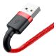 Εικόνα της Καλώδιο Baseus Cafule USB to Lightning 0.5m Red/Black CALKLF-A09