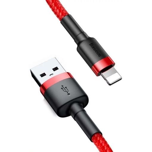 Εικόνα της Καλώδιο Baseus Cafule USB to Lightning 0.5m Red/Black CALKLF-A09