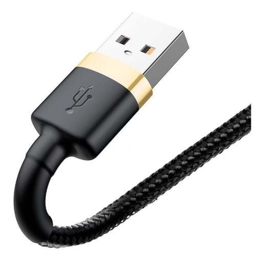 Εικόνα της Καλώδιο Baseus Cafule USB to Lightning 1m Black/Gold CALKLF-BV1