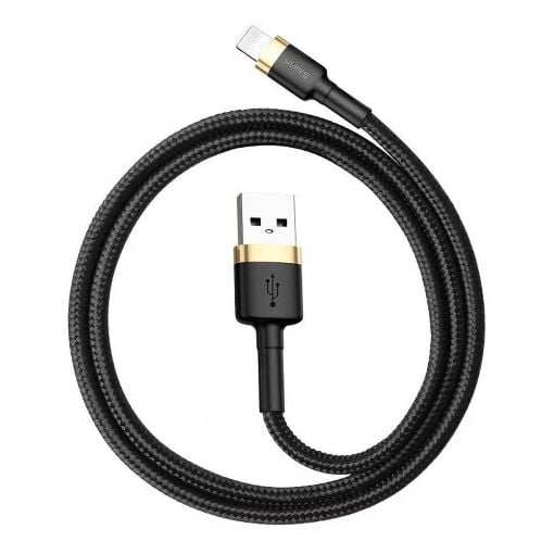 Εικόνα της Καλώδιο Baseus Cafule USB to Lightning 1m Black/Gold CALKLF-BV1