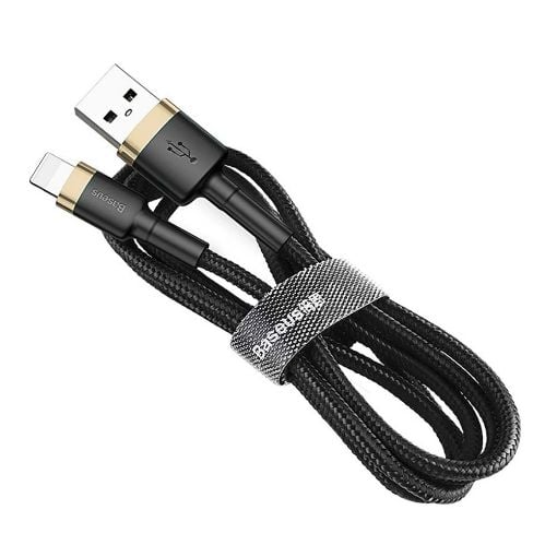 Εικόνα της Καλώδιο Baseus Cafule USB to Lightning 1m Black/Gold CALKLF-BV1