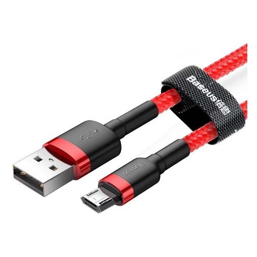 Εικόνα της Καλώδιο Baseus Cafule USB 2.0 to micro USB Black/Red 2m CAMKLF-C09