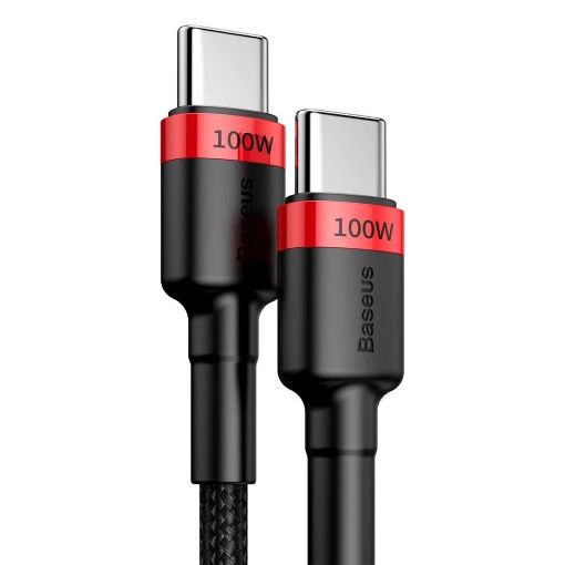 Εικόνα της Καλώδιο Baseus Cafule USB-C to USB-C 2m Black/Red CATKLF-AL91